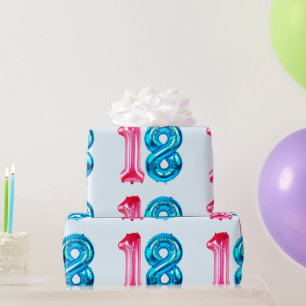 18 blaues Umschlagpapier Geschenkpapier