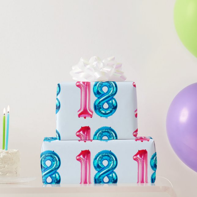 18 blaues Umschlagpapier Geschenkpapier (Partygeschenke)