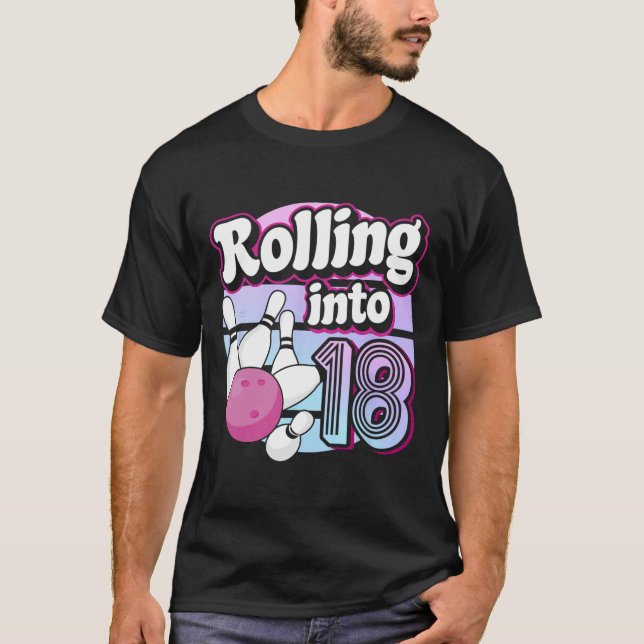18 Bowling 18. Geburtstag T-Shirt (Vorderseite)