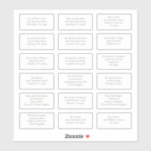 18 Einzeladressen für den Namen der Hochzeit Serif