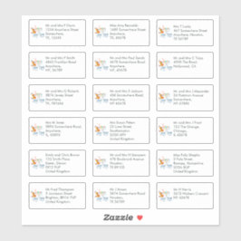 18 Empfänger Name Adresse Rentier Frohes Neues Jah Aufkleber