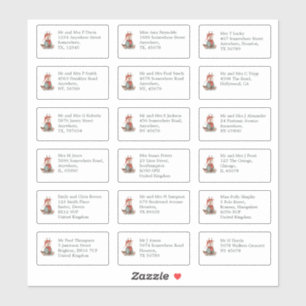 18 Empfängername Anschrift Reindeer Weihnachten Aufkleber