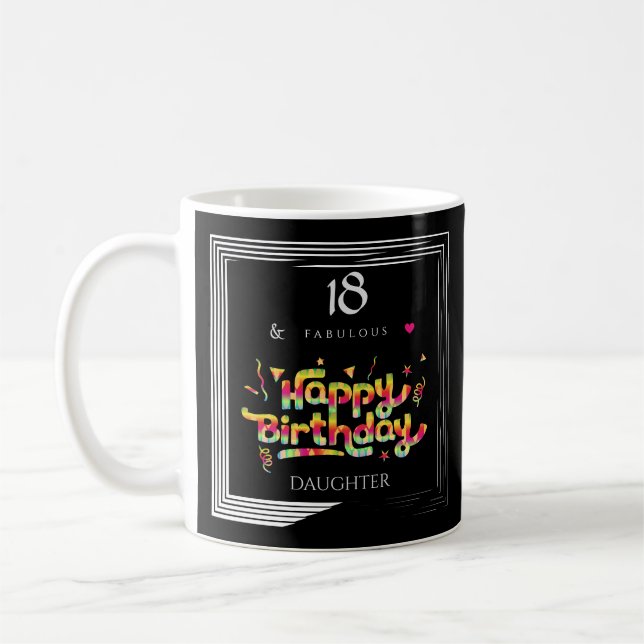 18 Fabulous Birthday Tasse Benutzerdefinierter Fot (Links)