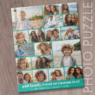18 Foto-Collage - Benutzerdefinierter Text - Türki Puzzle