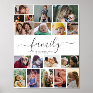 18 Foto-Collage Süße Familie Liebe Erinnerung Poster