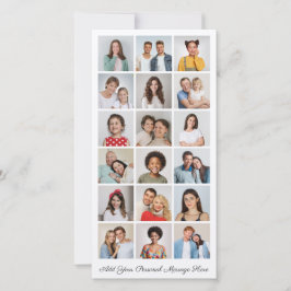 18 FotoCollage Fügen Sie Ihren eigenen Gruß hinzu Karte