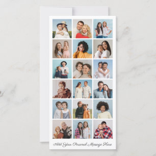 18 FotoCollage Fügen Sie Ihren eigenen Gruß hinzu Karte