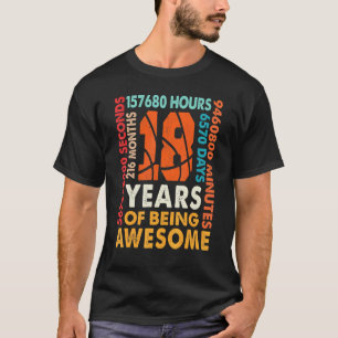18. Geburtstag 18 Jahre alt 216 Monate Basketball T-Shirt