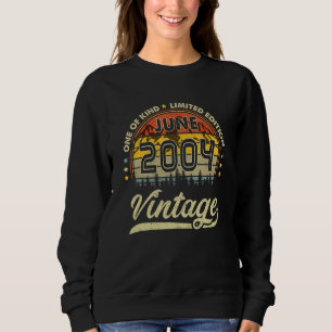 18. Geburtstag 18 Jahre alt Retro Geboren im Juni Sweatshirt