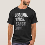 18. Geburtstag 18 Jahre alte Legende seit März 200 T-Shirt<br><div class="desc">18. Geburtstag 18 Jahre alte Legende seit März 2004.</div>
