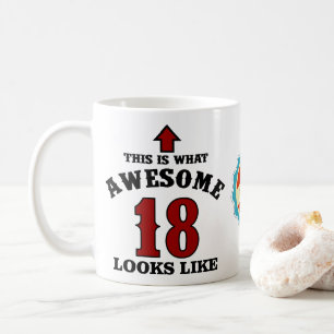 18. Geburtstag 18 Jahre Personalisiertes Rot Phant Kaffeetasse