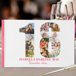 18. Geburtstag Denken Sie daran, wenn ... Rosa Fot Gästebuch