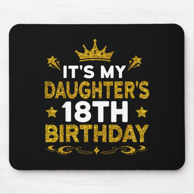 18. Geburtstag der Tochter herzlichen Glückwunsch  Mousepad (Vorne)