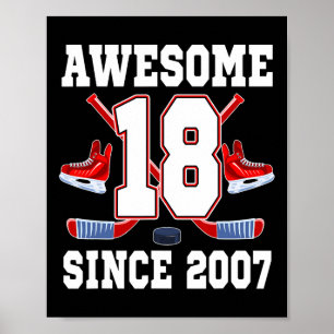 18. Geburtstag Eis-Hockey-Thema Awesome Sinc Poster