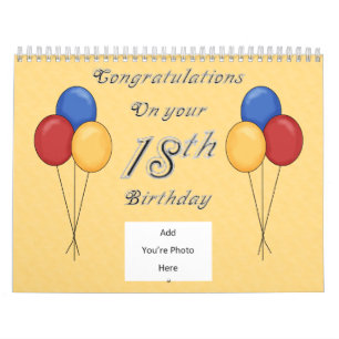 18. Geburtstag Erinnerungen & Gästebuch Kalender