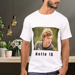 18. Geburtstag Foto hallo 18 Typ Jungen T-Shirt
