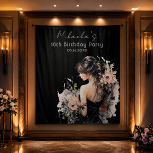18. Geburtstag Foto Stand Hintergrundfilm Tapestry Wandteppich