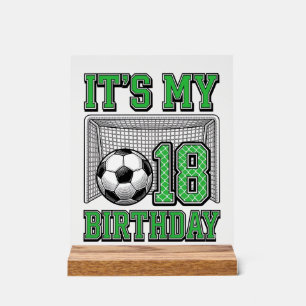 18. Geburtstag Fußball Vintage Acrylschild
