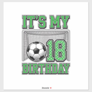 18. Geburtstag Fußball Vintage Aufkleber