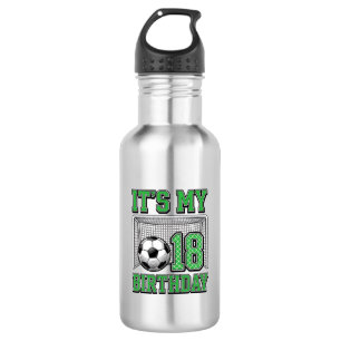 18. Geburtstag Fußball Vintage Edelstahlflasche