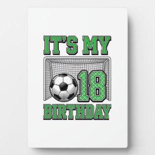 18. Geburtstag Fußball Vintage Fotoplatte