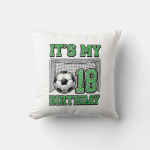 18. Geburtstag Fußball Vintage Kissen