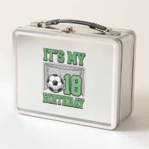 18. Geburtstag Fußball Vintage Metall Brotdose