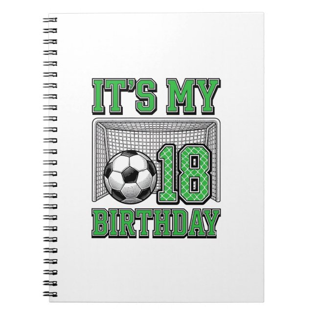 18. Geburtstag Fußball Vintage Notizblock (Vorderseite)