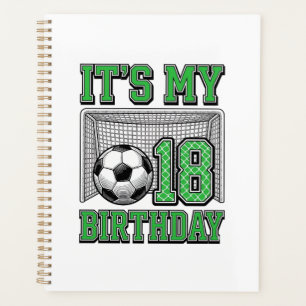 18. Geburtstag Fußball Vintage Planer