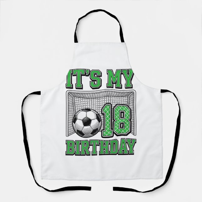 18. Geburtstag Fußball Vintage Schürze (Vorderseite)