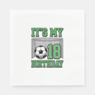 18. Geburtstag Fußball Vintage Serviette