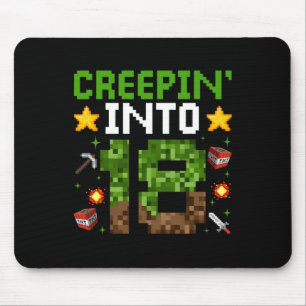 18. Geburtstag Gamer Pixel Creepin" in 18 Video G Mousepad