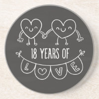 18. Geburtstag Geschenk Chalk Herzen
