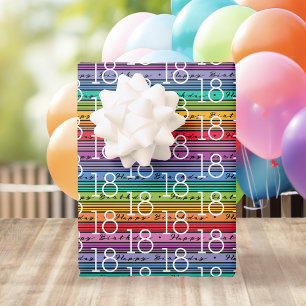 18. Geburtstag Geschenkpapier Set