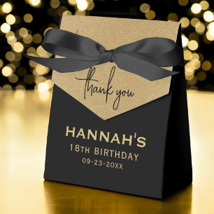 18. Geburtstag Gold Foil Name Script Vielen Dank Geschenkschachtel