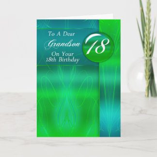 18. Geburtstag Grandson Modern Karte