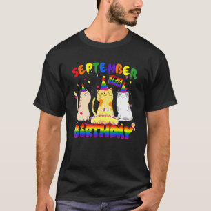 18. Geburtstag im September für Besitzer der Katze T-Shirt
