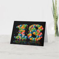 18. Geburtstag mit Zahlen aus Kugeln gebildet