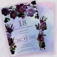 18. Geburtstag Moody Lila Gothic Blume
