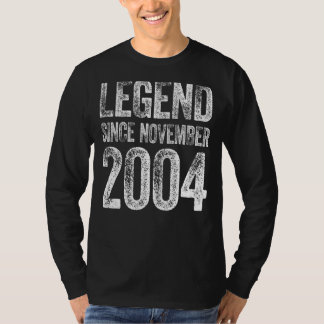 18. Geburtstag November Geboren 18 Jahre Vergehen  T-Shirt