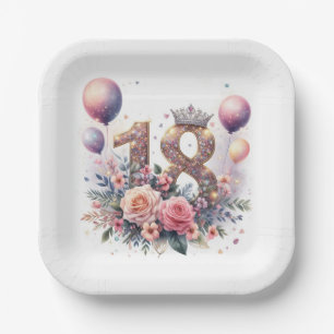 18. Geburtstag Pappteller