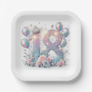 18. Geburtstag Pappteller