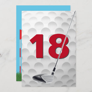 18. Geburtstag Party Golf Thema Einladung