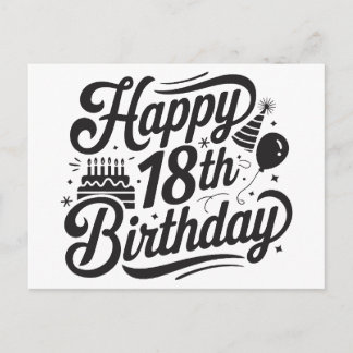 18. Geburtstag Postkarte