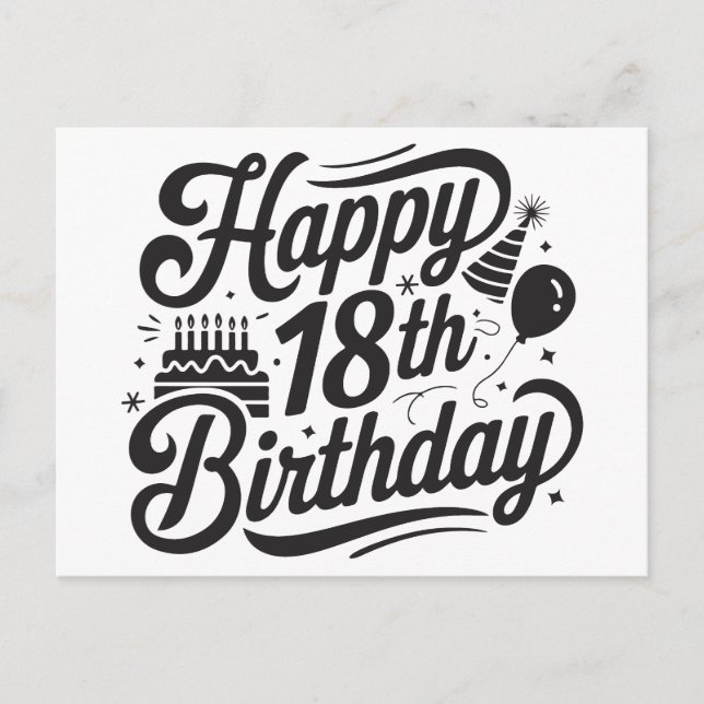 18. Geburtstag Postkarte (Vorderseite)
