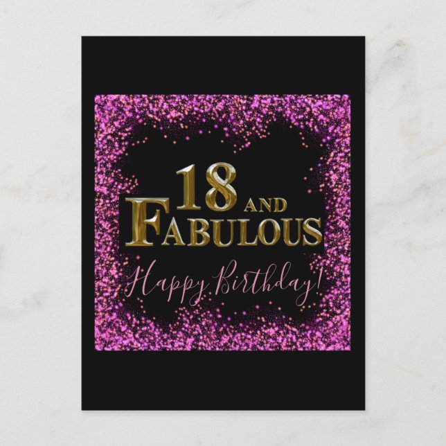 18. Geburtstag Postkarte (Vorderseite)