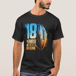 18. Geburtstag Retro Rugby Spieler 18 Jahre alter T-Shirt