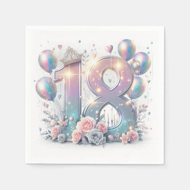 18. Geburtstag Serviette (Vorderseite)