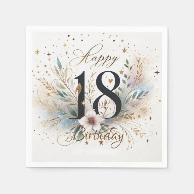 18. Geburtstag Serviette (Vorderseite)