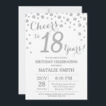 18. Geburtstag Silber Glitzer Diamond Einladung<br><div class="desc">18. Geburtstag Einladung mit Silver Glitzer Diamond Hintergrund. Silver Confetti. Erwachsener Geburtstag. Männer oder Frauen zum Geburtstag. Für weitere Anpassungen klicken Sie bitte auf die Schaltfläche "Anpassen" und verwenden Sie unser Designwerkzeug,  um diese Vorlage zu ändern.</div>